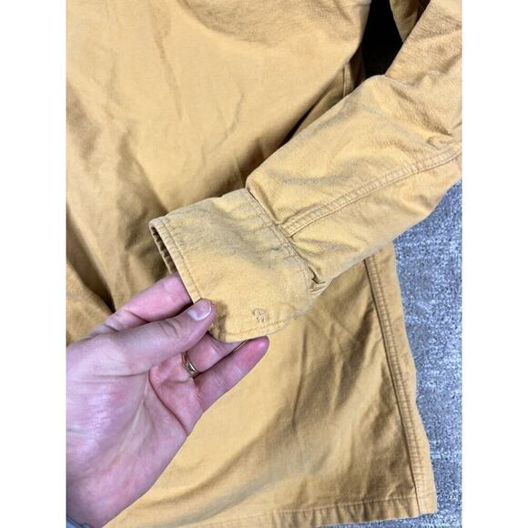 Vintage LL Bean Freeport Maine Mustard Yellow Womens Button Down Camp Shirt 10 - Picture 7 of 7